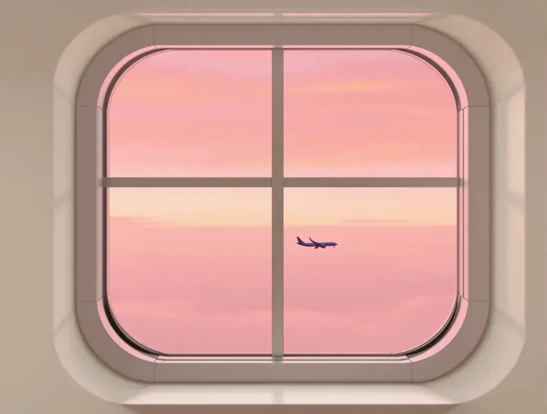 机场的日出